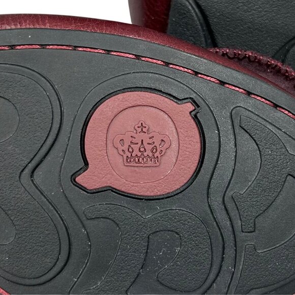 Born Burgundy Beaded Bow Leather Slip-On Ballet Flat Shoes Size 7.5 - Picture 10 of 10